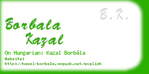 borbala kazal business card